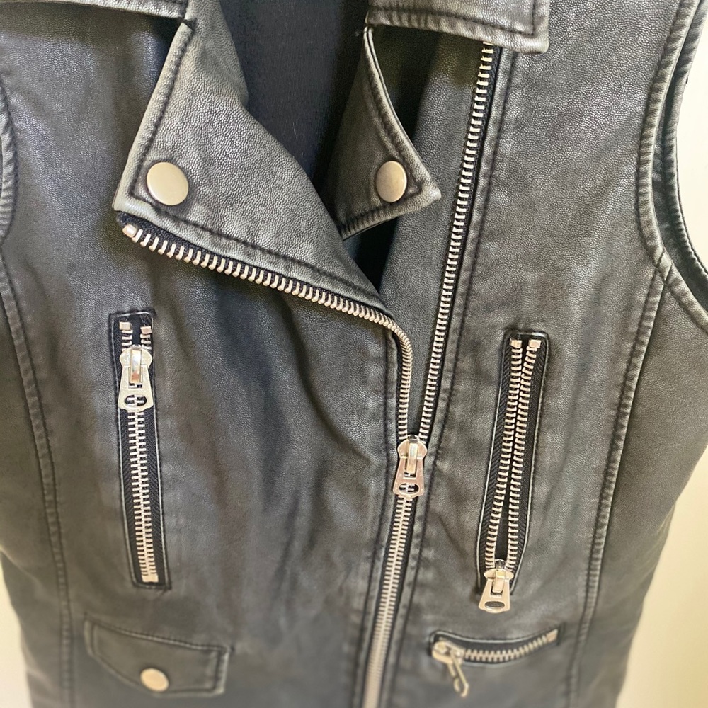 TopShop faux leather vest. Size 2.